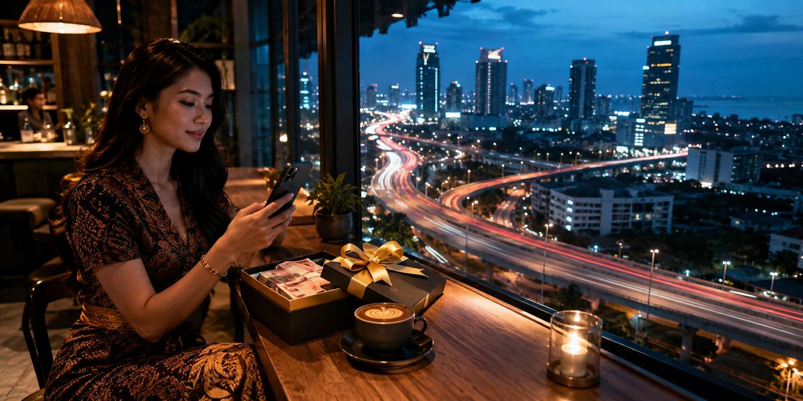Pengguna melakukan pembayaran taruhan menggunakan dompet digital dan ponsel